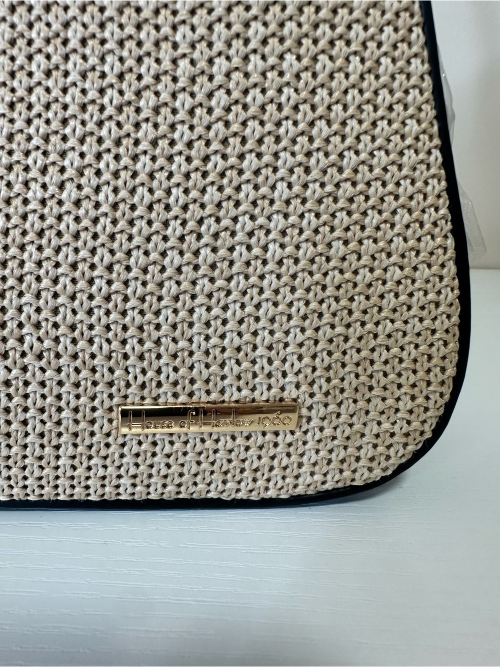 House of Harlow 1960 Beige Woven Shoulder Bag NWT - Picture 4 of 7